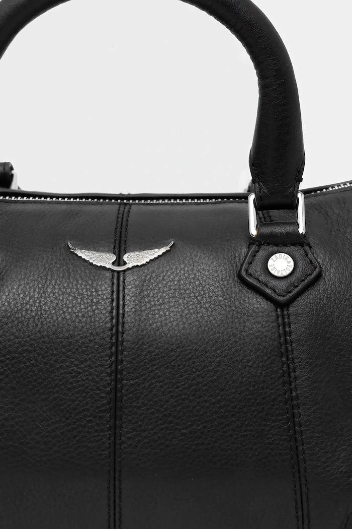 Kožená kabelka ZADIG&VOLTAIRE XS SUNNY VIBE GRAINED LEATHER černá LWBA04202