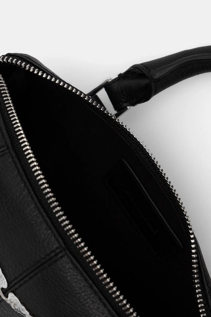 Kožená kabelka ZADIG&VOLTAIRE XS SUNNY VIBE GRAINED LEATHER LWBA04202 černá