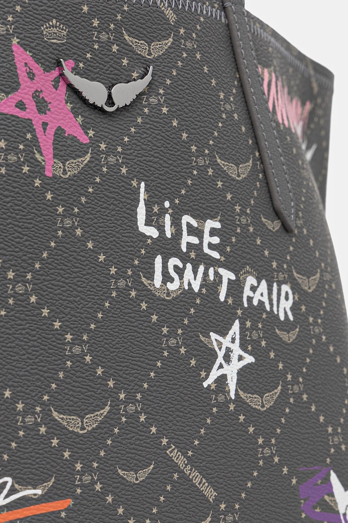 Zadig&Voltaire shopper torba ženska iz umetnega usnja Z SHOPPER MONOGRAM TAG siva LWBA04281