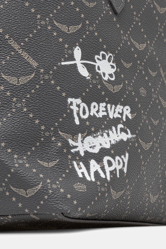 Zadig&Voltaire shopper torba ženska iz umetnega usnja Z SHOPPER MONOGRAM TAG LWBA04281 siva