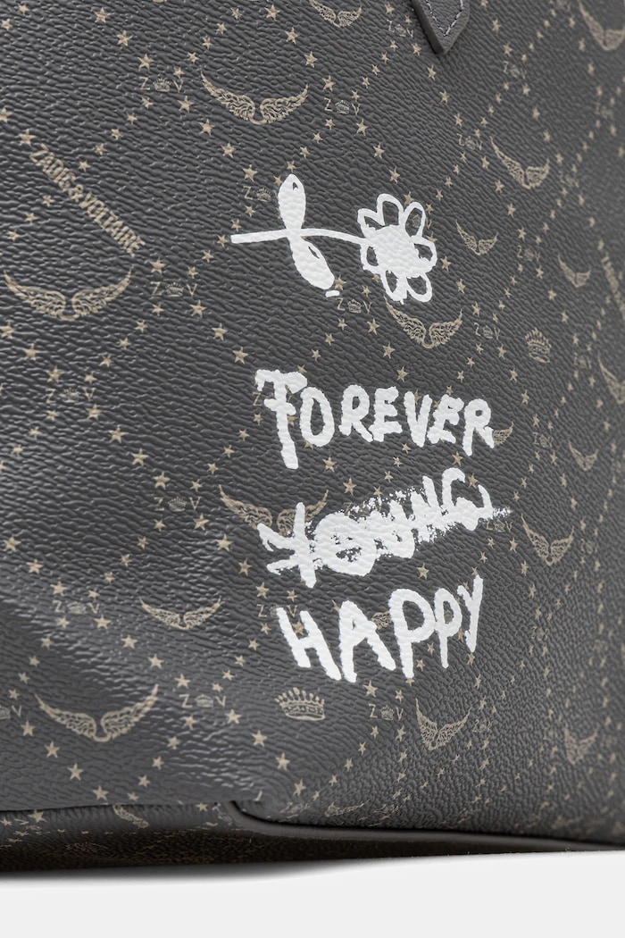 Zadig&Voltaire shopper torba ženska iz umetnega usnja Z SHOPPER MONOGRAM TAG LWBA04281 siva