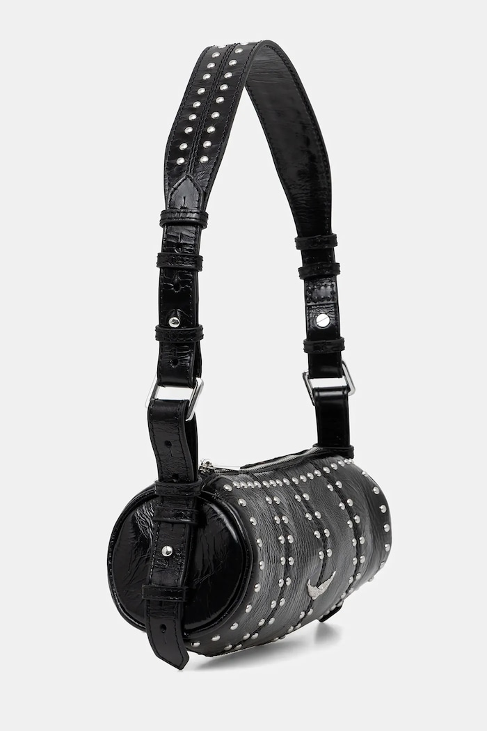 Kožená kabelka ZADIG&VOLTAIRE LE ROUDOUDOU STUDS LWBA04177 černá SS26