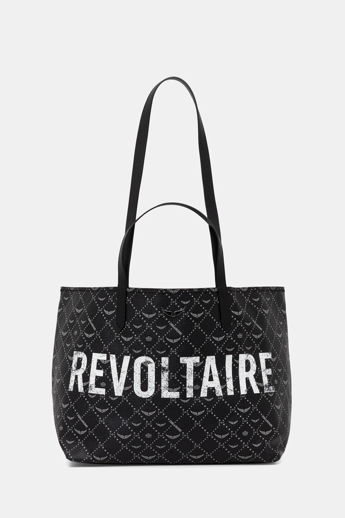 Kabelka ZADIG&VOLTAIRE Z SHOPPER XL REVOLTAIRE jemný vzor černá LWBA04342