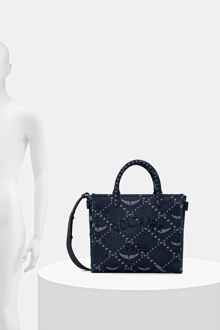 Kabelka ZADIG&VOLTAIRE ANGEL TOTE DENIM MONOGRAM LWBA04248