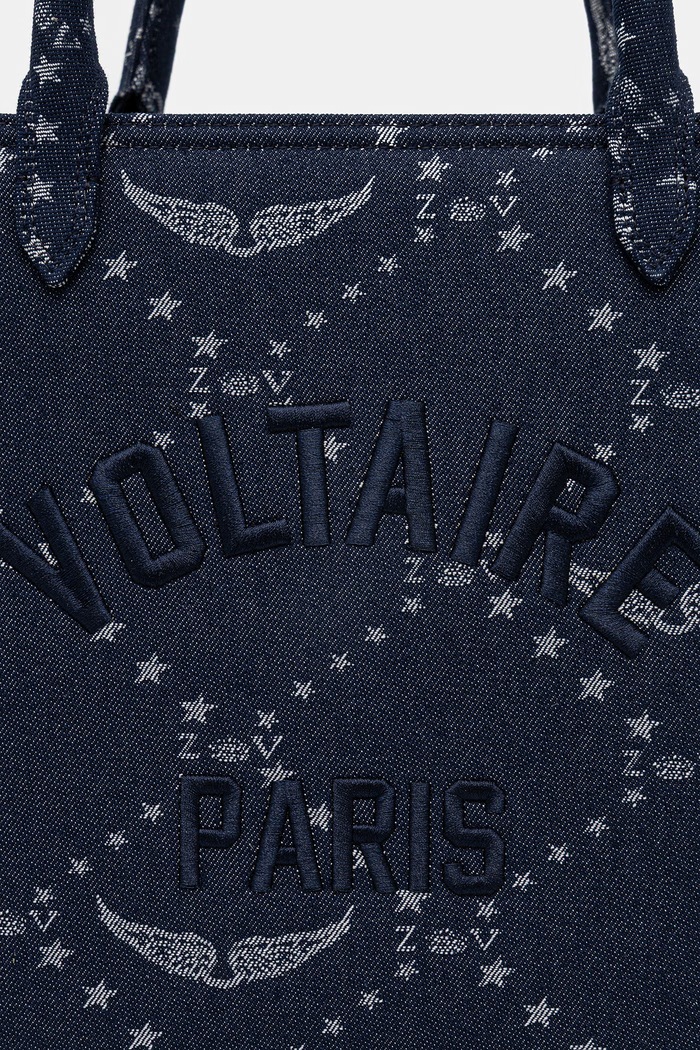 Doplňky Kabelka ZADIG&VOLTAIRE ANGEL TOTE DENIM MONOGRAM LWBA04248 námořnická modř