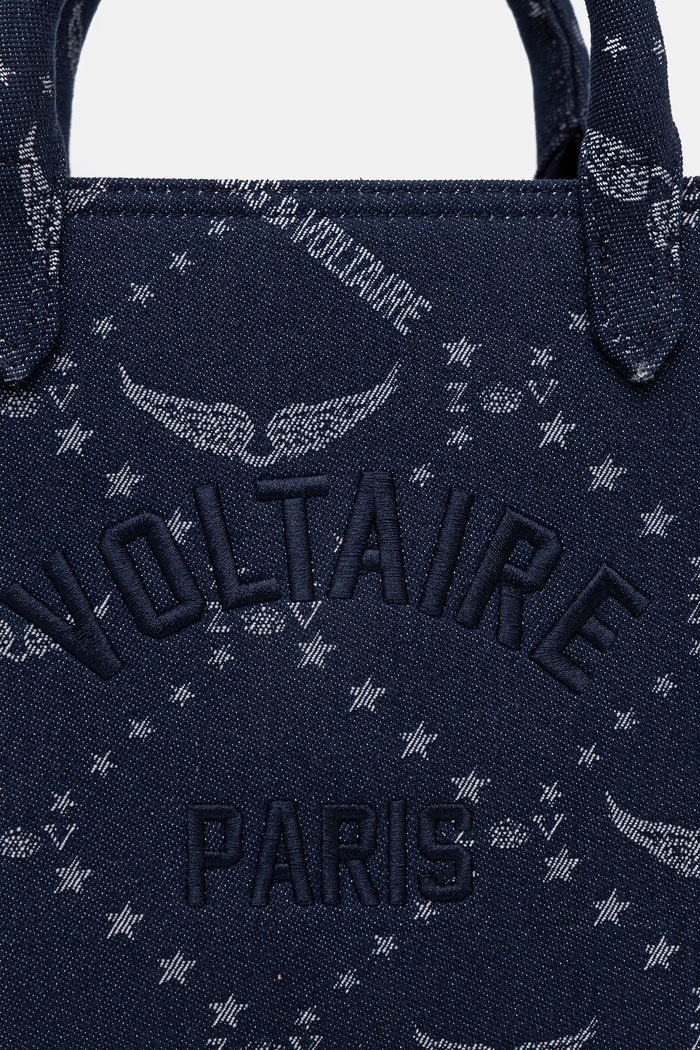 Doplňky Kabelka ZADIG&VOLTAIRE ANGEL TOTE XS DENIM MONOGRAM LWBA04269 námořnická modř