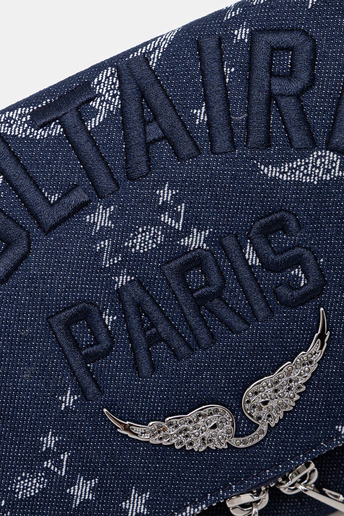 Kabelka ZADIG&VOLTAIRE ROCK DENIM MONOGRAM námořnická modř LWBA04346