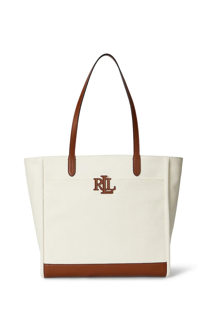 Lauren Ralph Lauren geantă de bumbac uni bej 431982234