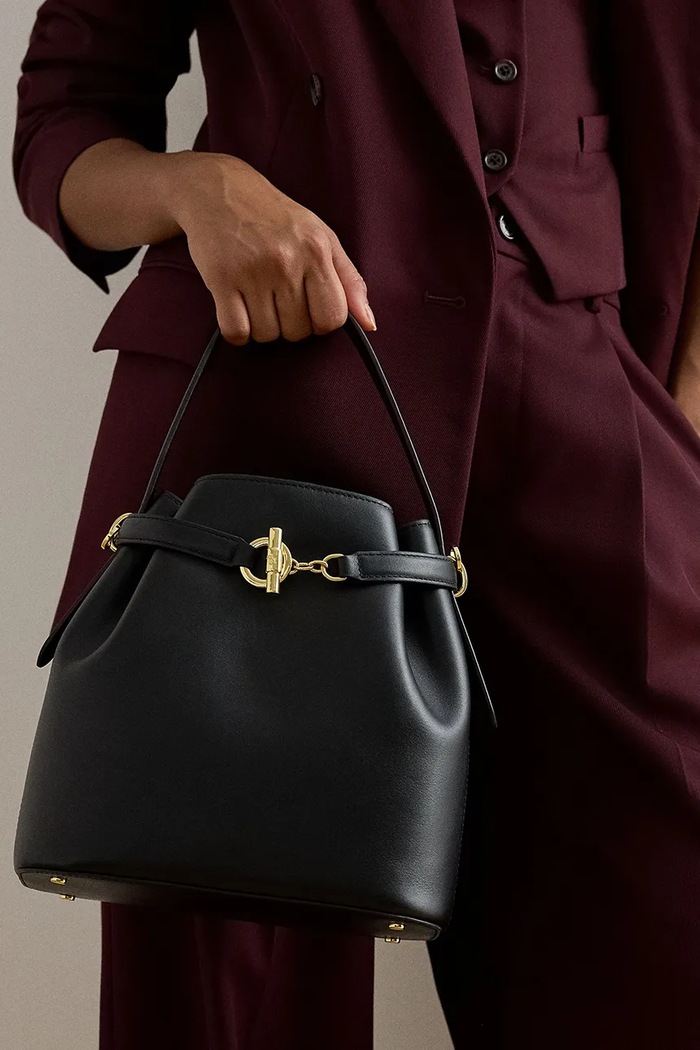 Δερμάτινη τσάντα Lauren Ralph Lauren 431982787