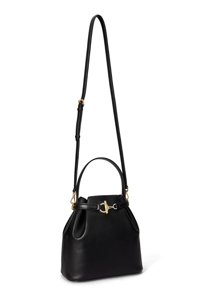 Αξεσουάρ Δερμάτινη τσάντα Lauren Ralph Lauren 431982787 μαύρο