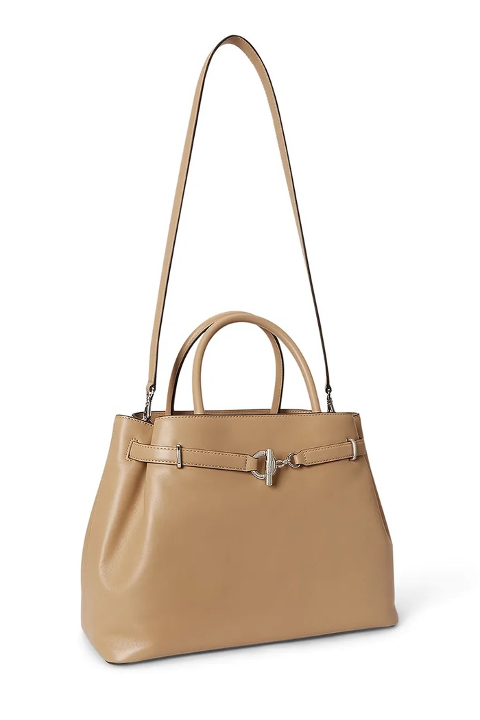 Akcesoria Lauren Ralph Lauren torebka crossbody damska skórzana 431P03417 beżowy