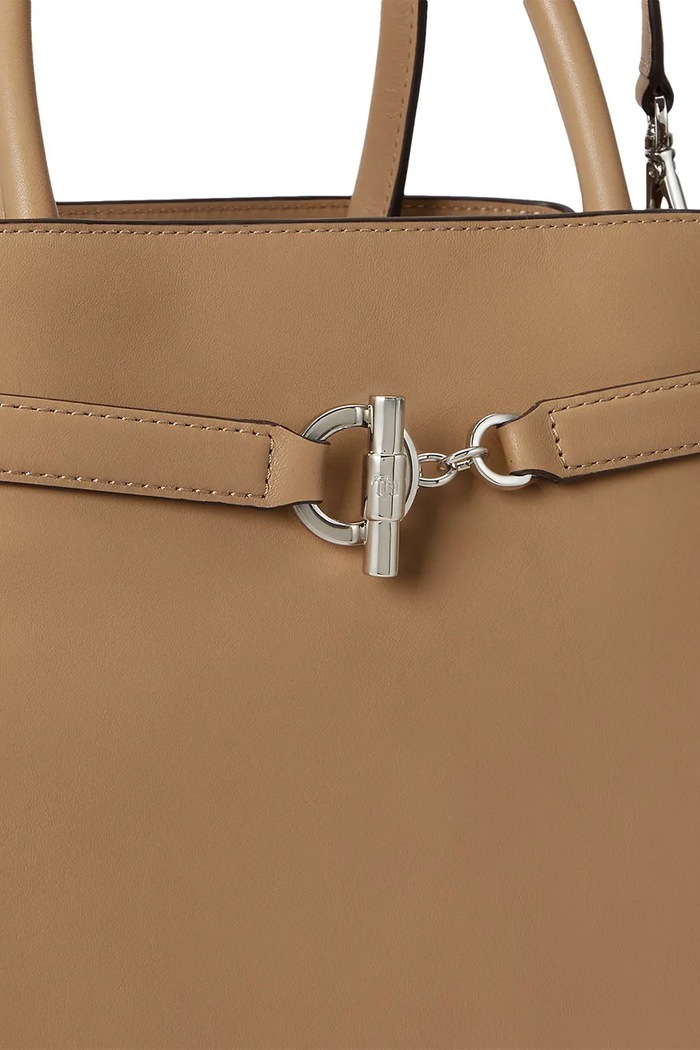 Lauren Ralph Lauren torebka crossbody damska skórzana 431P03417 beżowy