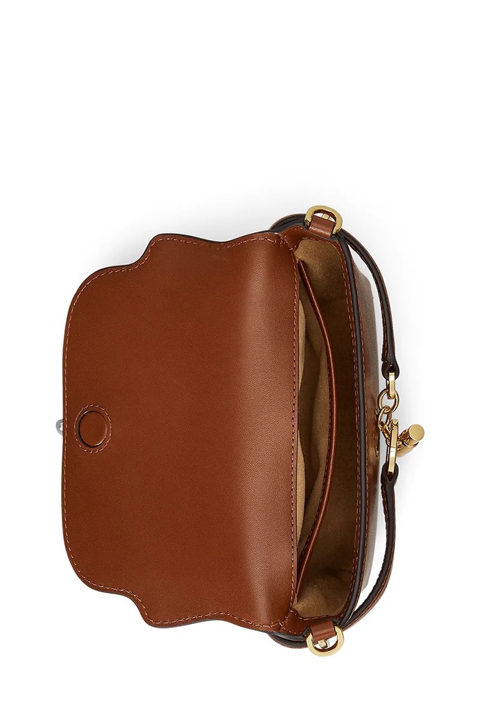Kožená kabelka Lauren Ralph Lauren 431P04297 hnědá