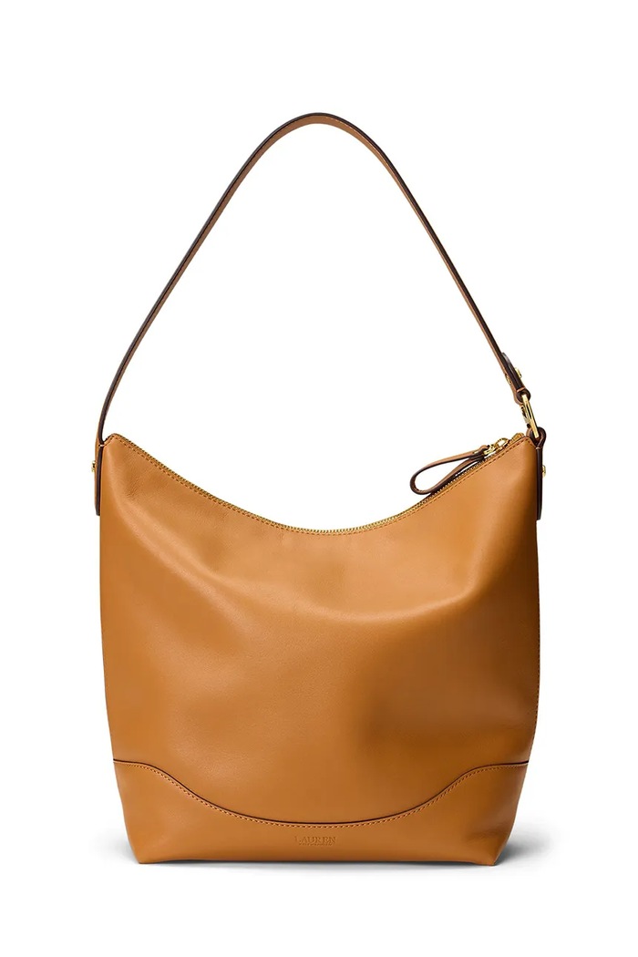 Αξεσουάρ Δερμάτινη τσάντα Lauren Ralph Lauren 431P03419 καφέ