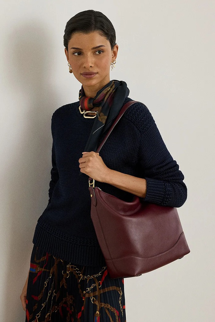 Lauren Ralph Lauren Torebka shopper damska skórzana 431P03419