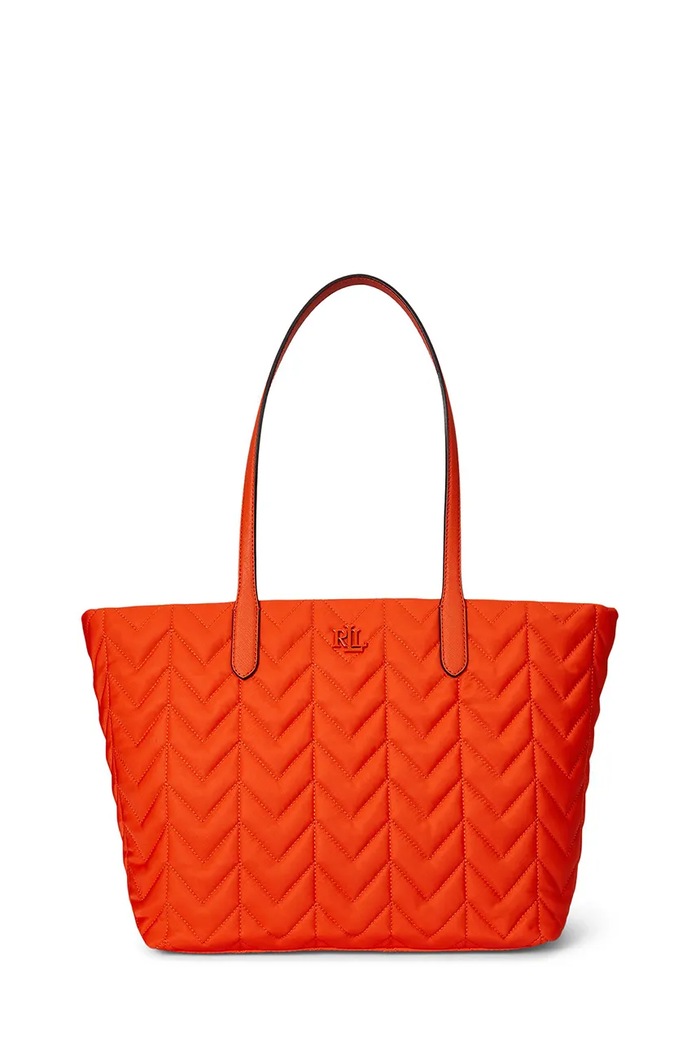 Kabelka Lauren Ralph Lauren jednofarebný oranžová 431P04320