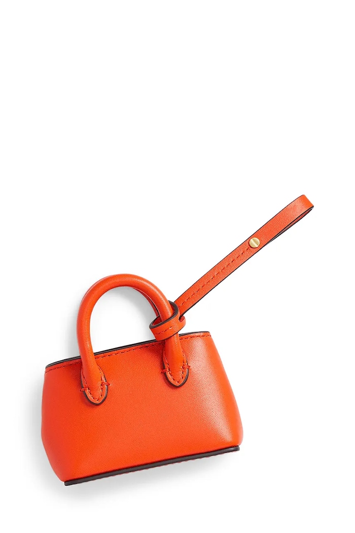 Kožená klíčenka Lauren Ralph Lauren 432P07358 oranžová SS26