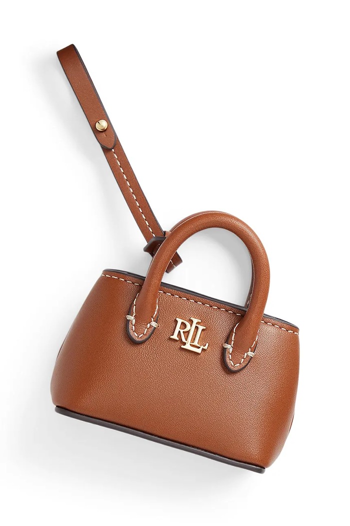 Δερμάτινο μπρελόκ Lauren Ralph Lauren καφέ 432P07358