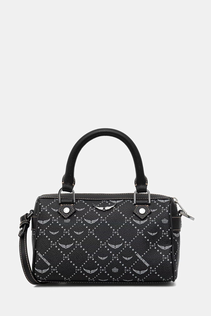 Kabelka ZADIG&VOLTAIRE XS SUNNY VIBE MONOGRAM nevejde se A4 černá LWBA04164