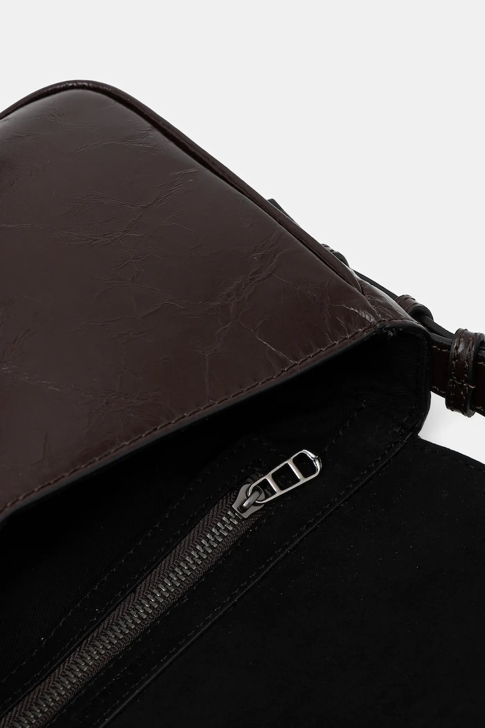 Kožená kabelka ZADIG&VOLTAIRE LE ZOUZOU VINTAGE PATENT LWBA04169 hnědá
