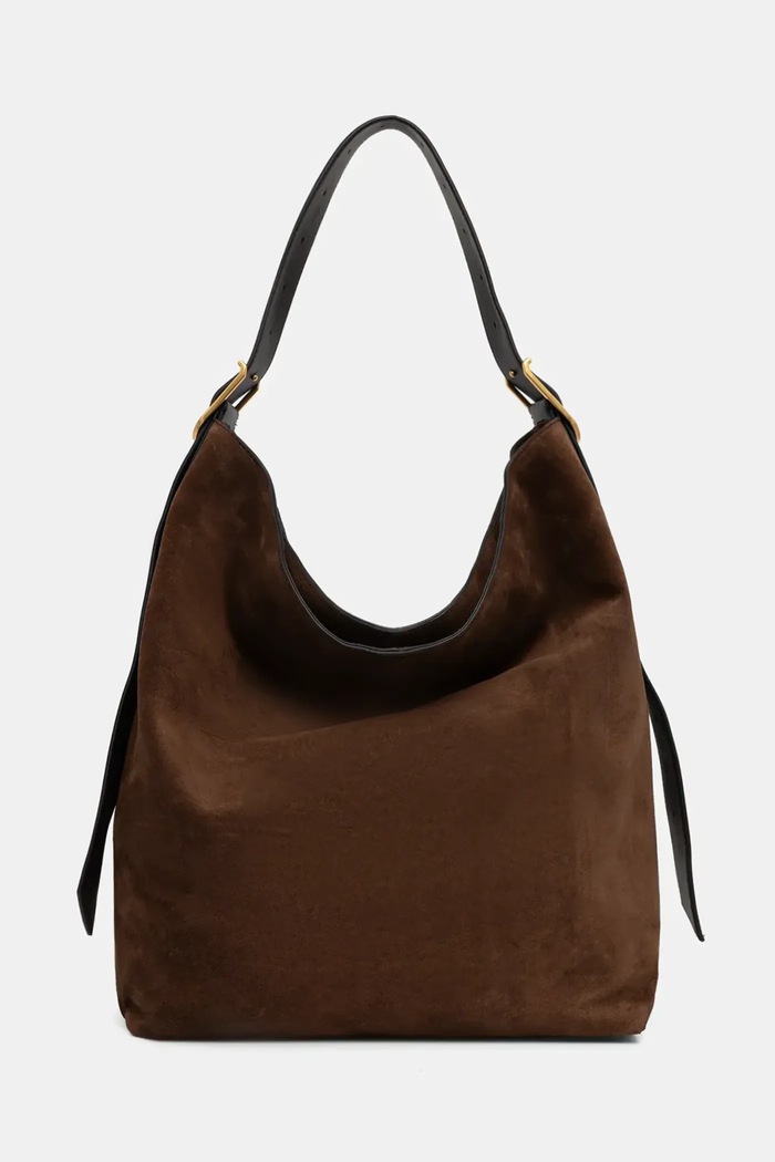 Doplňky Semišová kabelka ZADIG&VOLTAIRE JANE HOBO XL SUEDE LWBA04198 hnědá