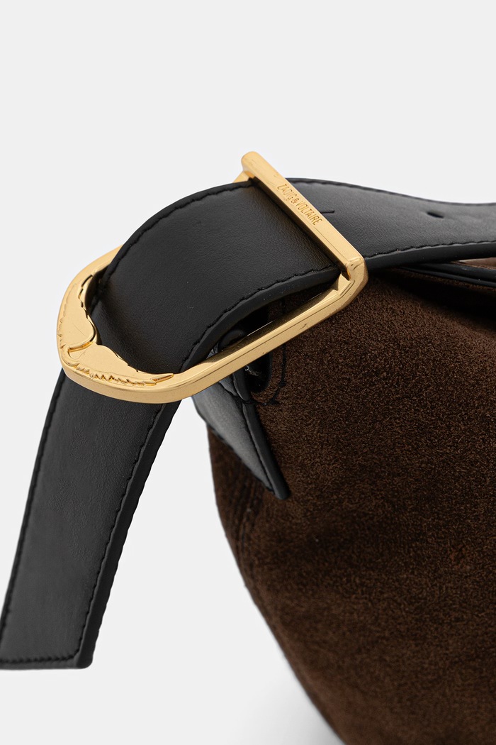 Semišová kabelka ZADIG&VOLTAIRE BABY JANE SUEDE hnědá LWBA04199
