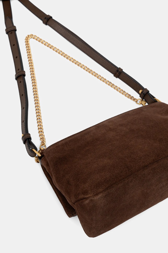 Akcesoria Zadig&Voltaire Torebka zamszowa ROCKY II SUEDE LWBA04201 brązowy