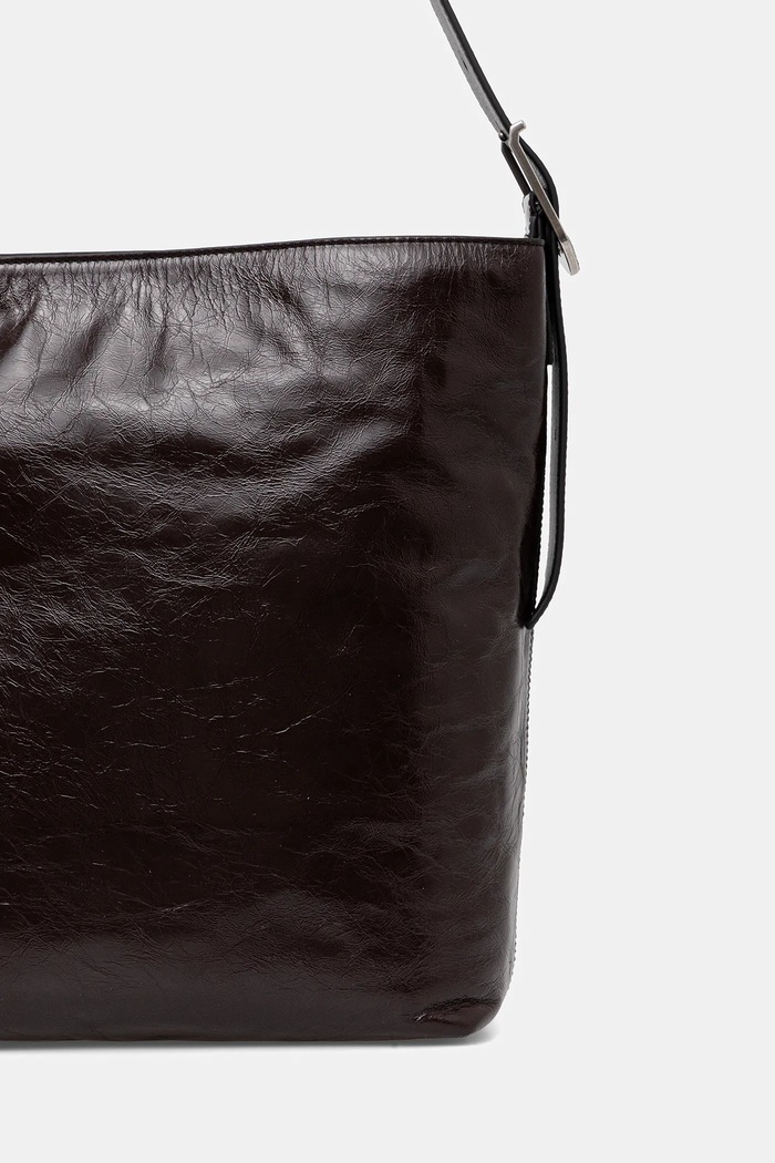 Doplňky Kožená kabelka ZADIG&VOLTAIRE JANE HOBO VINTAGE PATENT LWBA04184 hnědá