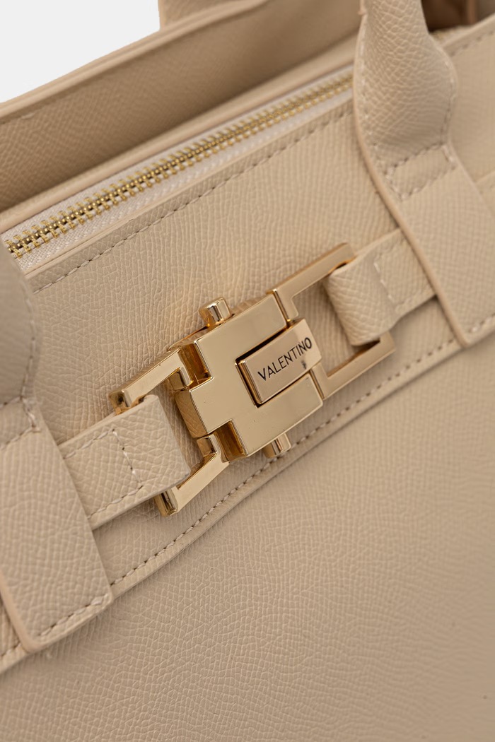 Valentino Bags nákupní taška dámská z imitace kůže béžová VBS9QB01