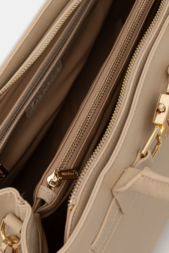 Valentino Bags nákupní taška dámská z imitace kůže VBS9QB01 béžová