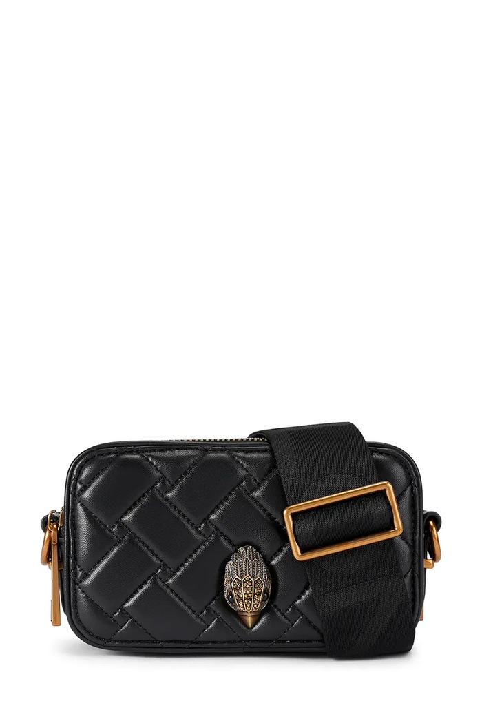 Kožená kabelka Kurt Geiger London Kensington přírodní kůže černá 5389100109