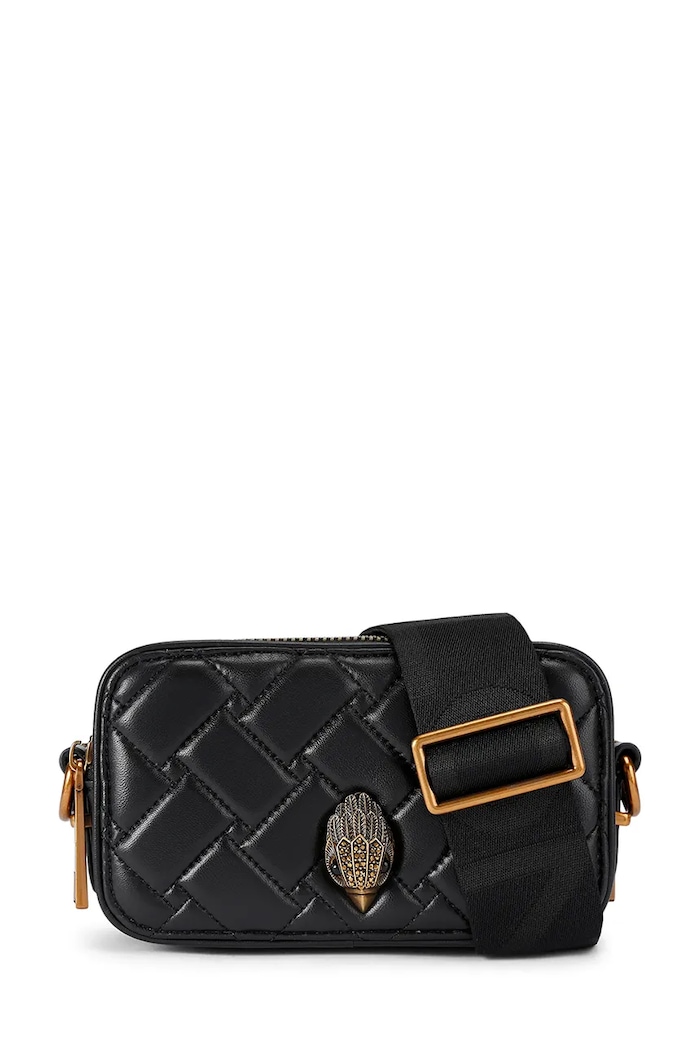 Kožená kabelka Kurt Geiger London Kensington přírodní kůže černá 5389100109