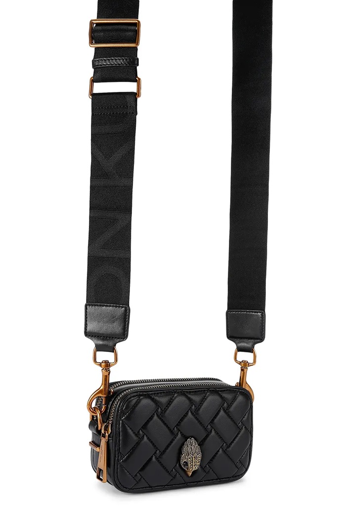 Kožená kabelka Kurt Geiger London Kensington 5389100109 černá SS26