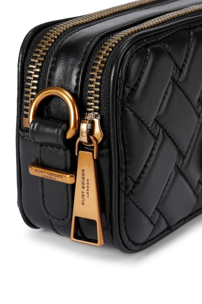 Kožená kabelka Kurt Geiger London Kensington černá 5389100109