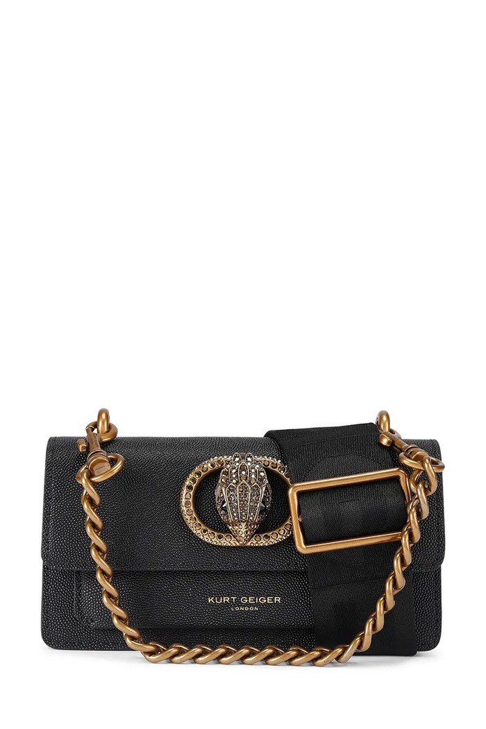 Kurt Geiger London torebka skórzana Chelsea skóra licowa czarny 5266700109
