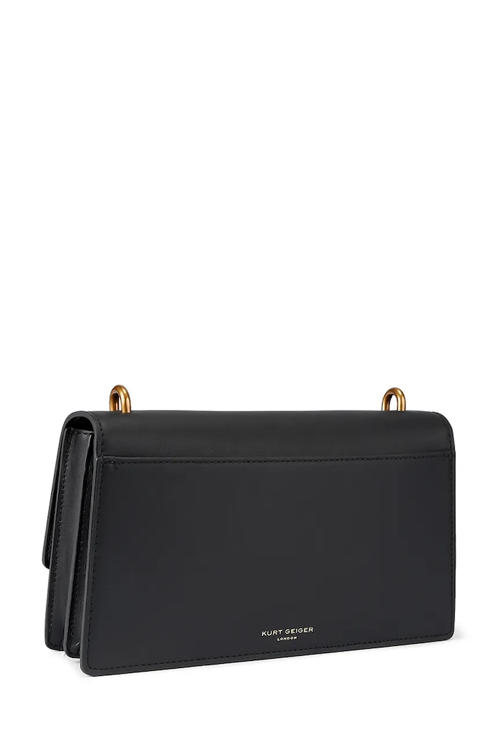 Кожена чанта Kurt Geiger London Shoreditch 5383800109 черен SS26