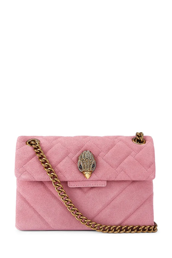 Kurt Geiger London torebka zamszowa Kensington nie mieści A4 różowy 5017398219