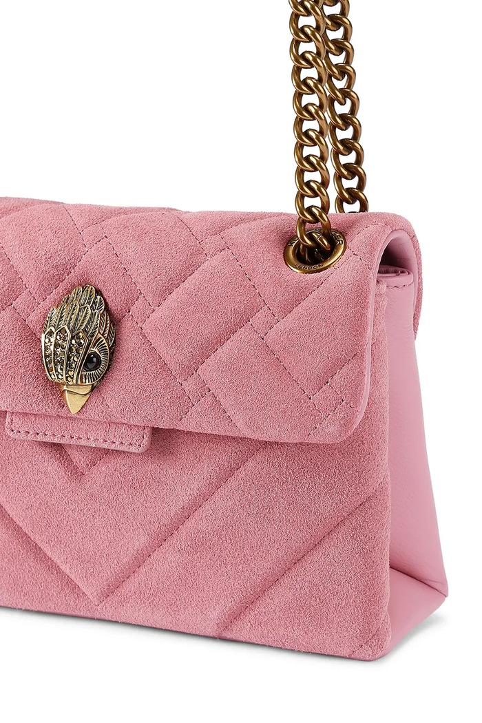 Kurt Geiger London torebka zamszowa Kensington różowy 5017398219