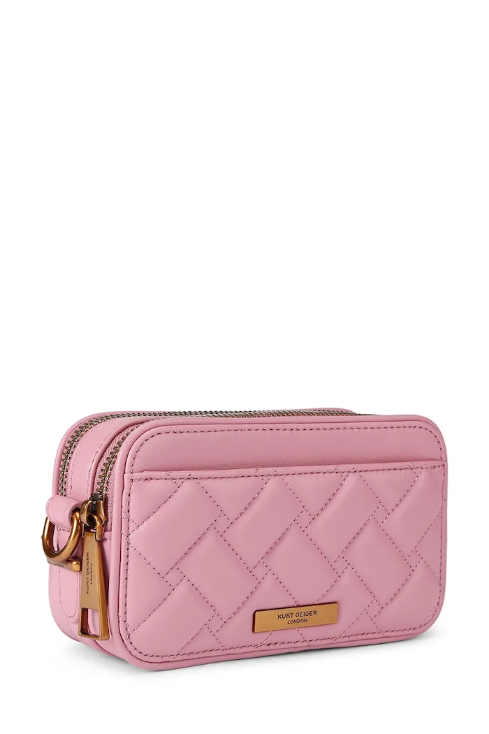 Akcesoria Kurt Geiger London torebka skórzana Kensington 5389198209 różowy