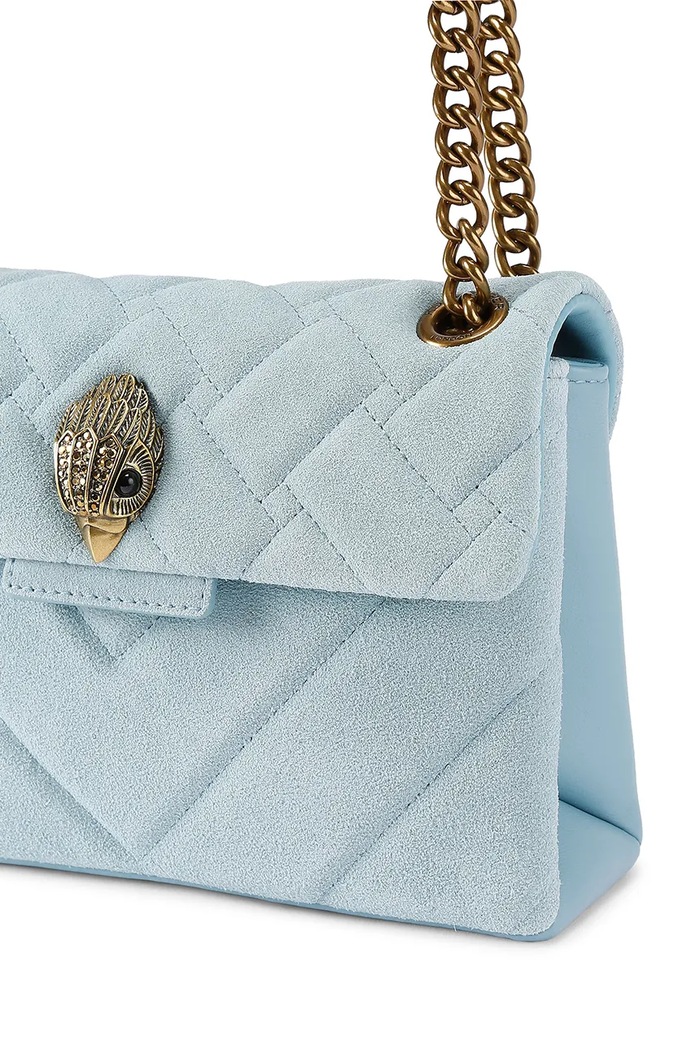 Kožená kabelka Kurt Geiger London Kensington modrá 5017382219