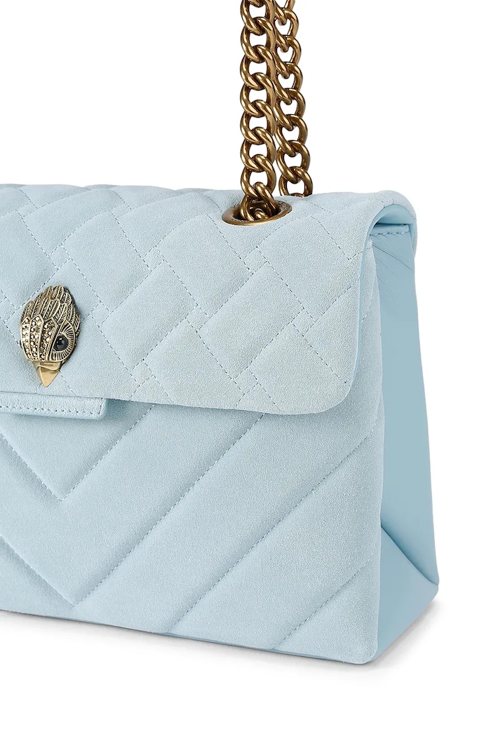 Kožená kabelka Kurt Geiger London Kensington modrá 5021582219