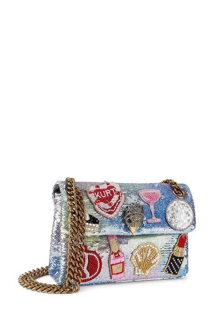 Kurt Geiger London poșetă Kensington 5380067779 argintiu SS26