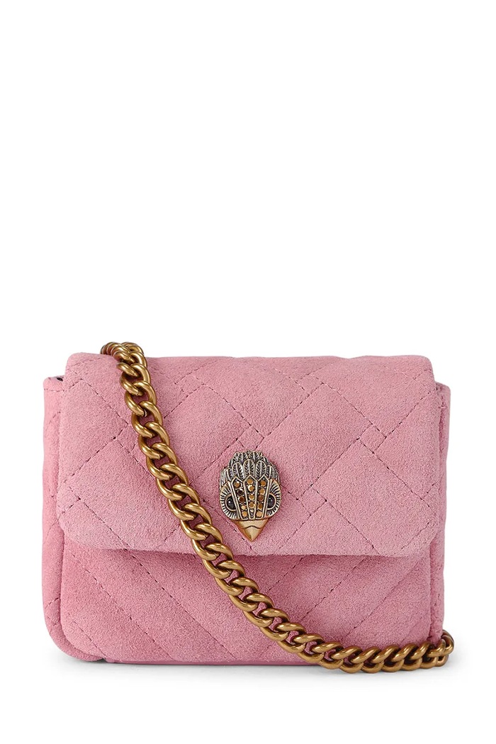 Kurt Geiger London geantă de mana din piele întoarsă Kensington uni roz 5365098209