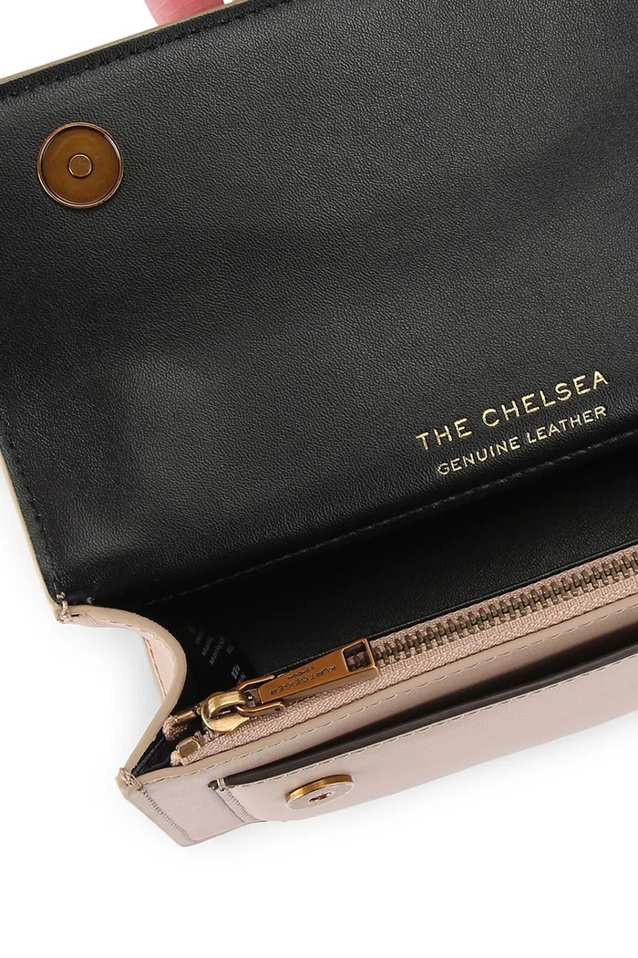 Kožená kabelka Kurt Geiger London Chelsea béžová 5266747109