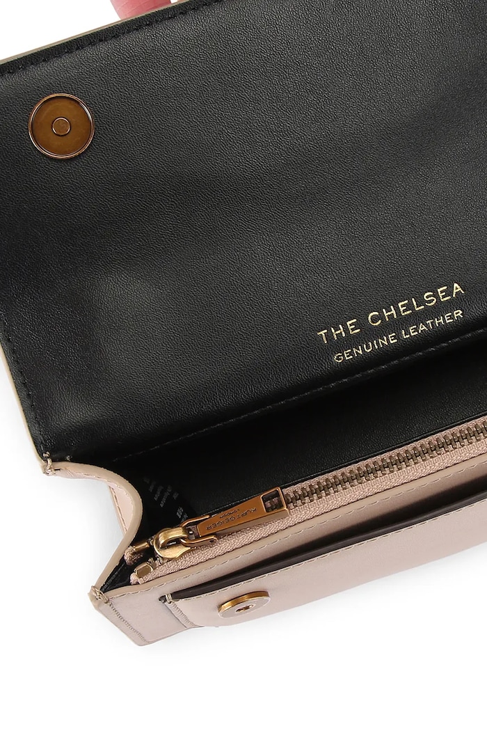 Kožená kabelka Kurt Geiger London Chelsea béžová 5266747109