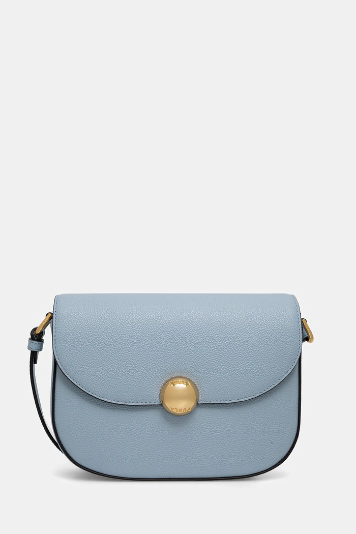 Δερμάτινη τσάντα Furla Moonlight S λείο δέρμα μπλε WB01887.BX3036.CDZ00