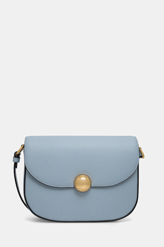 Δερμάτινη τσάντα Furla Moonlight S λείο δέρμα μπλε WB01887.BX3036.CDZ00