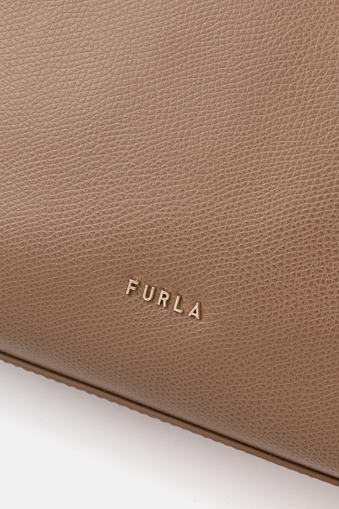 Furla torebka skórzana Tonie Mini Hobo brązowy WE00877.A.0023.4489S