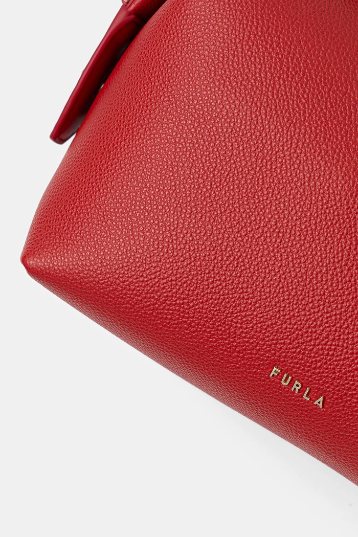 Usnjena torbica Furla Double Mini Boston Bag rdeča WE00870.BX3036.4484S