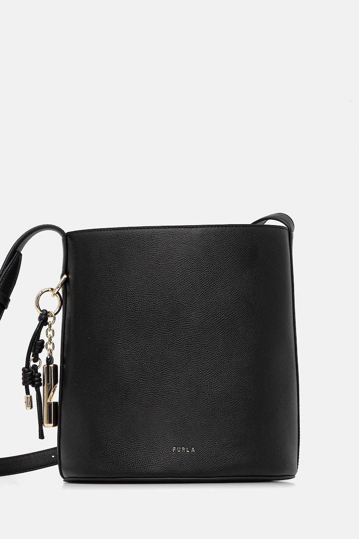 Usnjena torbica Furla Ne ustreza A4 črna WB01875.ARE000.O6000